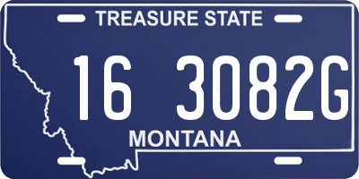 MT license plate 163082G