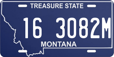 MT license plate 163082M