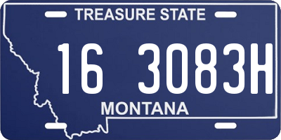 MT license plate 163083H