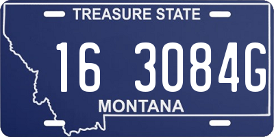 MT license plate 163084G