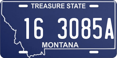 MT license plate 163085A