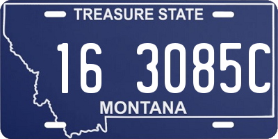 MT license plate 163085C