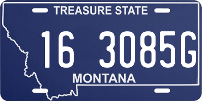 MT license plate 163085G