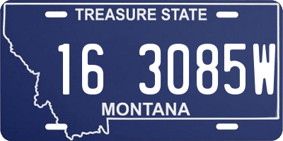 MT license plate 163085W