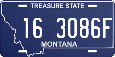 MT license plate 163086F