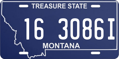 MT license plate 163086I