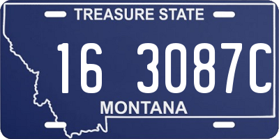 MT license plate 163087C