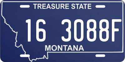 MT license plate 163088F