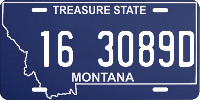 MT license plate 163089D