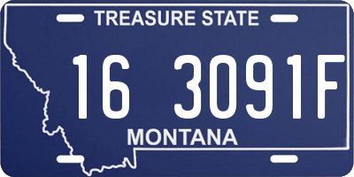 MT license plate 163091F