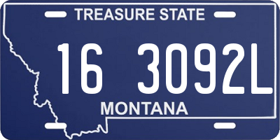 MT license plate 163092L