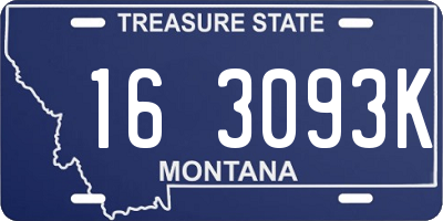 MT license plate 163093K