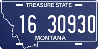 MT license plate 163093O