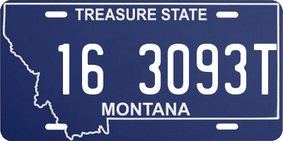MT license plate 163093T