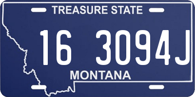 MT license plate 163094J