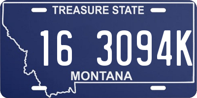 MT license plate 163094K