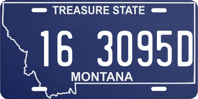 MT license plate 163095D