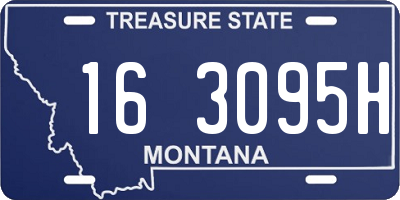 MT license plate 163095H
