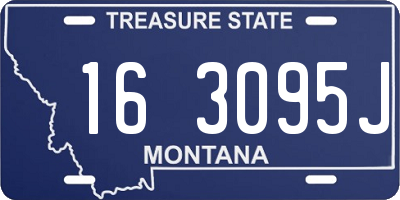MT license plate 163095J