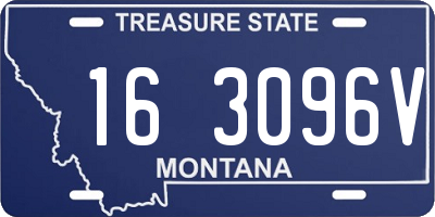 MT license plate 163096V