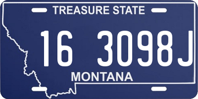 MT license plate 163098J