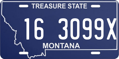 MT license plate 163099X