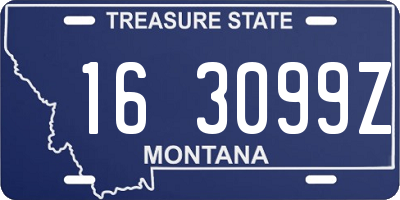 MT license plate 163099Z