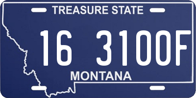 MT license plate 163100F