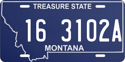 MT license plate 163102A