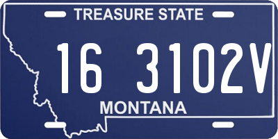 MT license plate 163102V