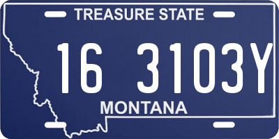 MT license plate 163103Y
