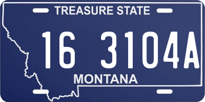 MT license plate 163104A