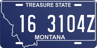 MT license plate 163104Z