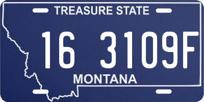 MT license plate 163109F