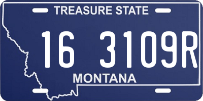 MT license plate 163109R