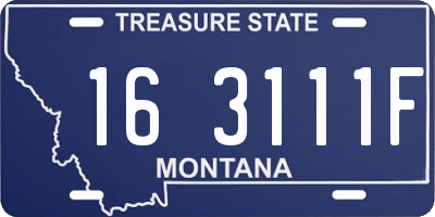 MT license plate 163111F