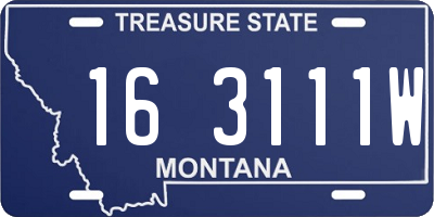 MT license plate 163111W