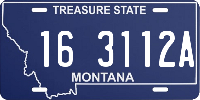 MT license plate 163112A