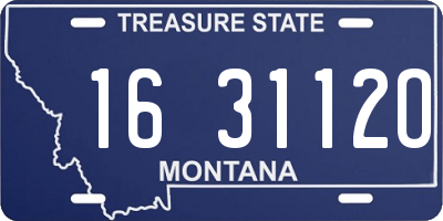 MT license plate 163112O