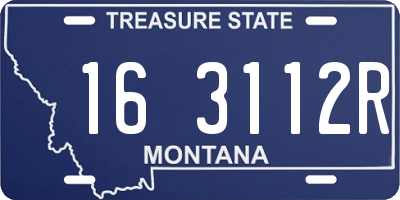 MT license plate 163112R