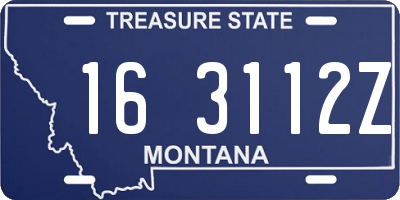 MT license plate 163112Z