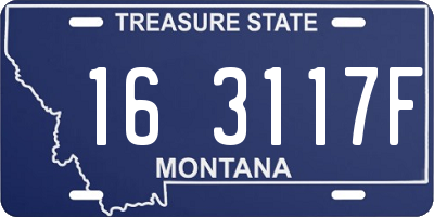 MT license plate 163117F