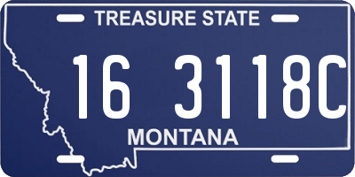 MT license plate 163118C