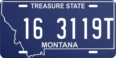 MT license plate 163119T