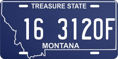 MT license plate 163120F