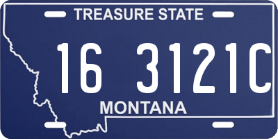 MT license plate 163121C