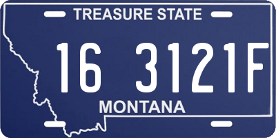 MT license plate 163121F