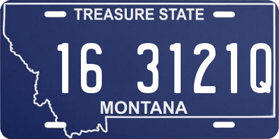 MT license plate 163121Q