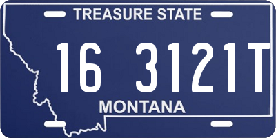 MT license plate 163121T