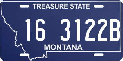 MT license plate 163122B